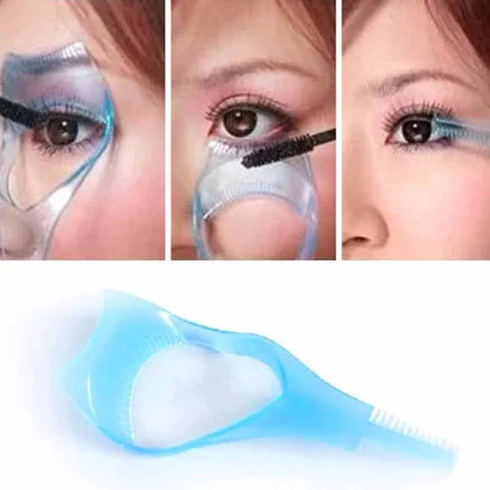 

New 1PC 3 in 1 Mascara Eyelash Applicator Eye Lashes Guide Card Comb Makeup Cosmetic Tools