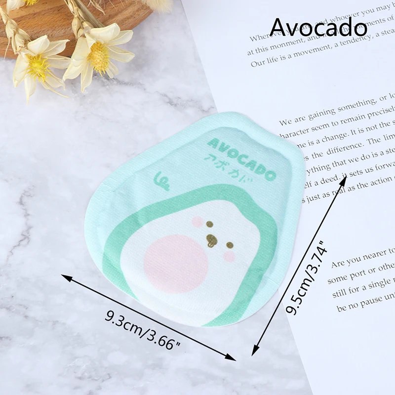 Avocado Долговечные термопластыри с активированным углем для зимнего потепления, одноразовые Мультяшные теплые пластыри, сохраняющие тепло тела, наклейка с сокровищами - Цвет: Avocado
