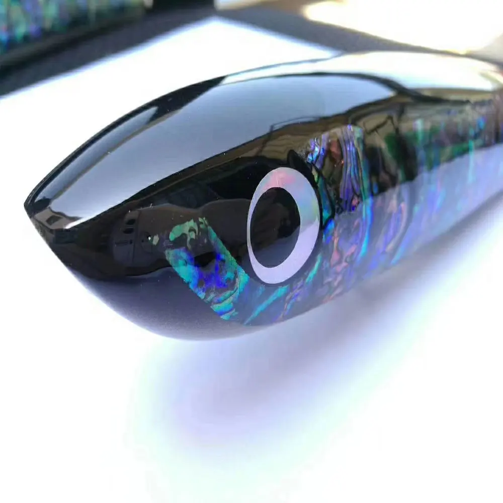 

otomin Abalone Shell Stick Baits Treble Hooks 100g Top Water Wooden GT Tuna Trolling Lure Pencil Boat Fishing Artificial Bait