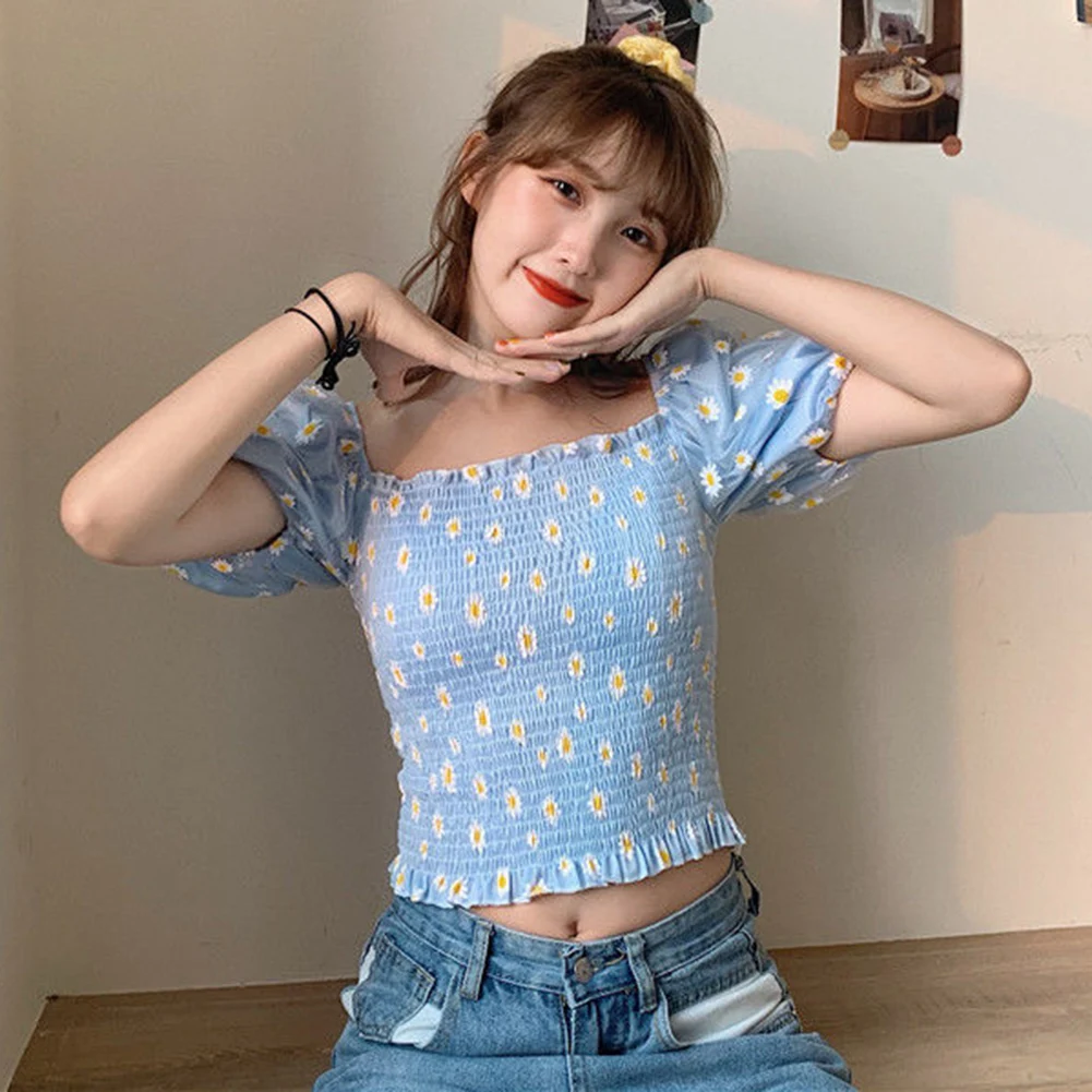 Woman Summer Blouse Sexy Off Shoulder Blouses Women Tops And Blouses Casual Puff Sleeve Shirt Women Top 2