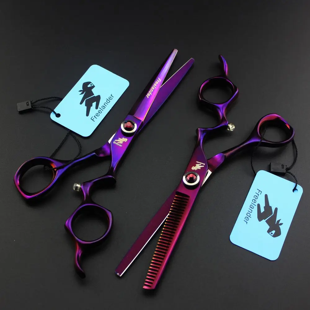 

6.0 Purple Professional Hairdressing Scissors Hairstylist Scissors Hairdressing Tools Thinning Shears Hair Cutting Scissors