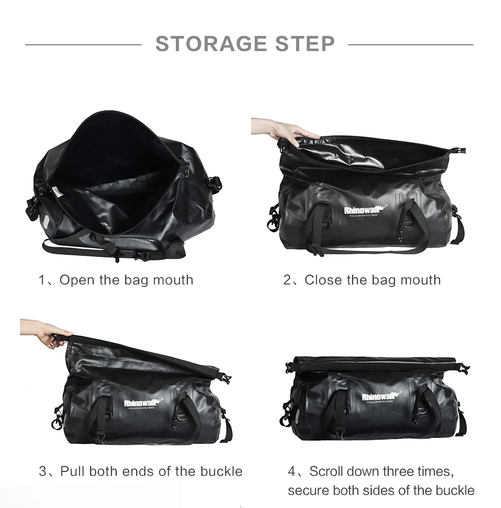 Rhinowalk Bicycle Luggage Bags 20L Full Waterproof for Road Bike Rear Rack Trunk Cycling Saddle Storage Pannier Multi Travel Bag (19)