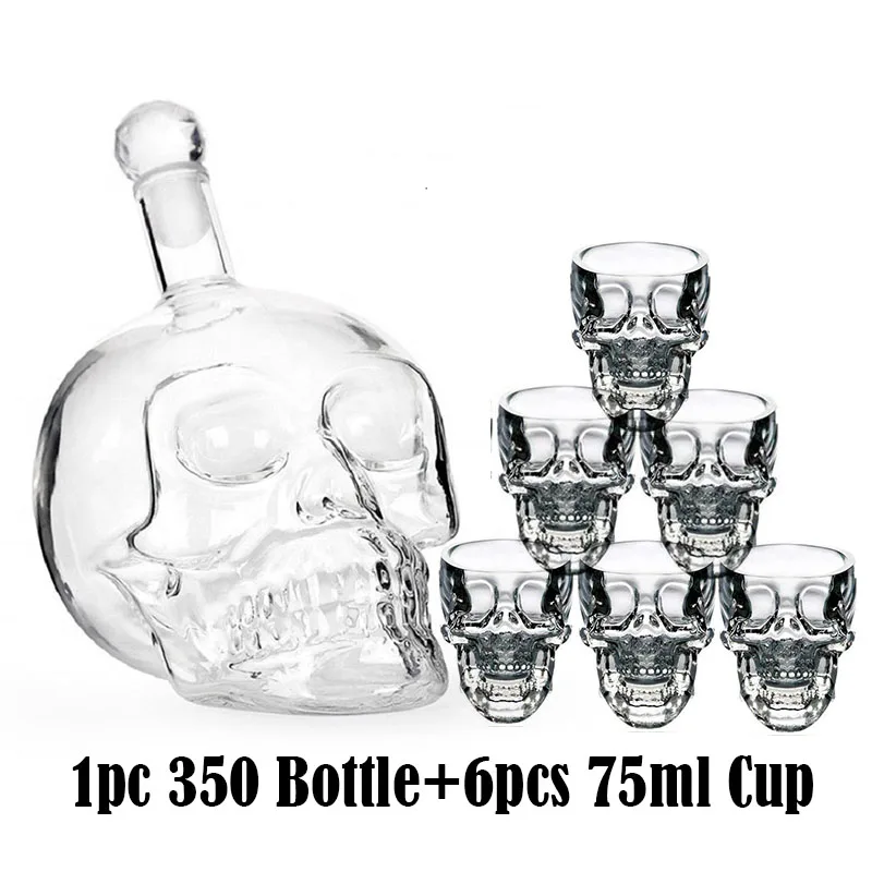 80DC FF02 1Pc Handmade Crystal Skull Head Vodka Whiskey Wine Glass Cup Glassware 