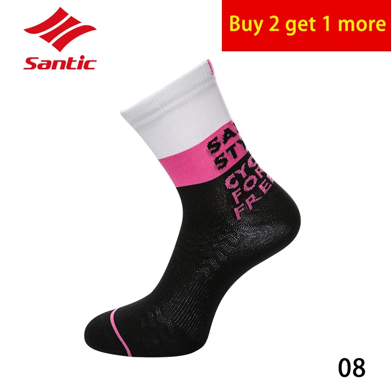 08-1 pair Santic профессиональные велосипедные носки износостойкий Высокое качество MTB горный велосипед носки нескользящие дышащие уличные спортивные носки - Цвет: 08-1 pair