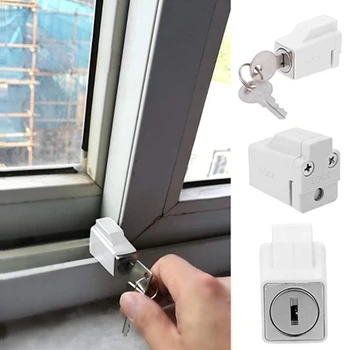 

High Quality Home Tools Patio Window Lock Sliding Door Aluminium Alloy Plastic Steel Window Security Limit Lock