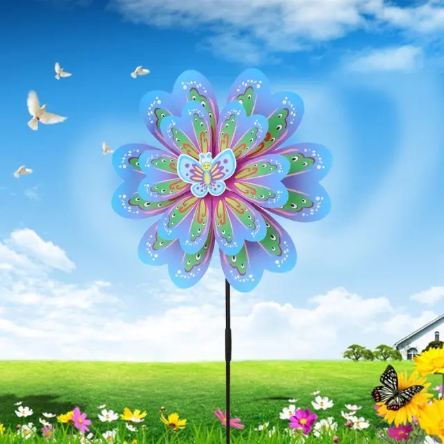 Insect Windmill Wind  Bee Butterfly Kids Children Toys Outdoor Traditional Toy Garden Party Decoration Gifts Rotating Pinwheel 2