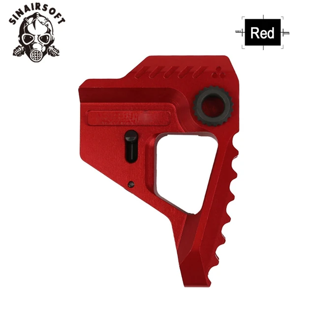 High Quality SI Style Lightweight Aluminium Stock Adapter Black Barrel Pipe for AEG M4 M16 Hunting Paintball Accessories RED