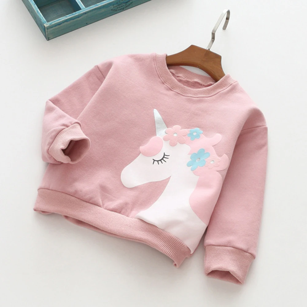 welaken Baby Girls T shirts Sping&Autumn Full Sleeve Cute Rainbow Printed Toddler Tops Children Clothing Kids T Shirts - Цвет: K03137Pink