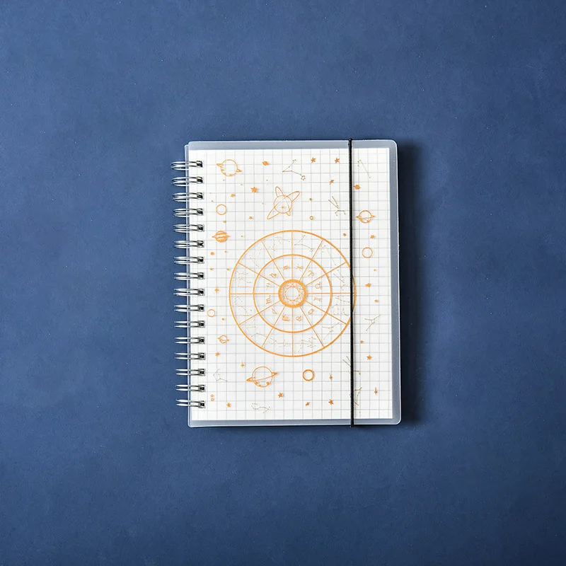 1 Pcs Kawaii Cover Planner Notebook Hot Stamping Star Coil Diary Book Exercise Composition Binding Note Notepad Gift Stationery - Цвет: 2