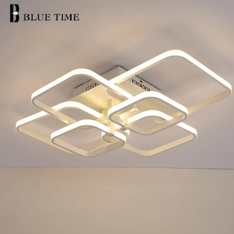 Новый современный светодиодный светильник люстра квадратной формы для гостиной