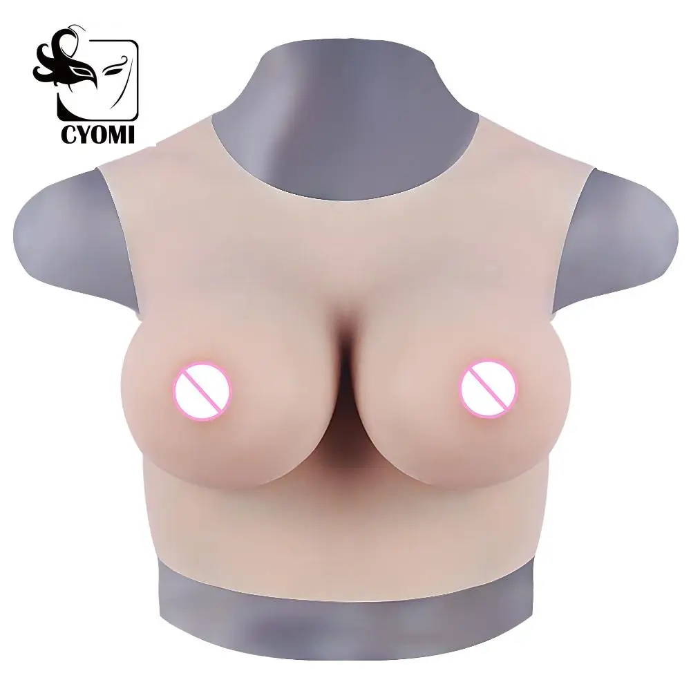 CYOMI E Cup круглый воротник форма груди реалистичный силикон искусственная грудь