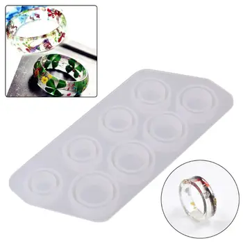 

Flat Rings Mold Collection Handmade DIY Making Ring Jewelry Silicone Mold Crystal Epoxy Mould