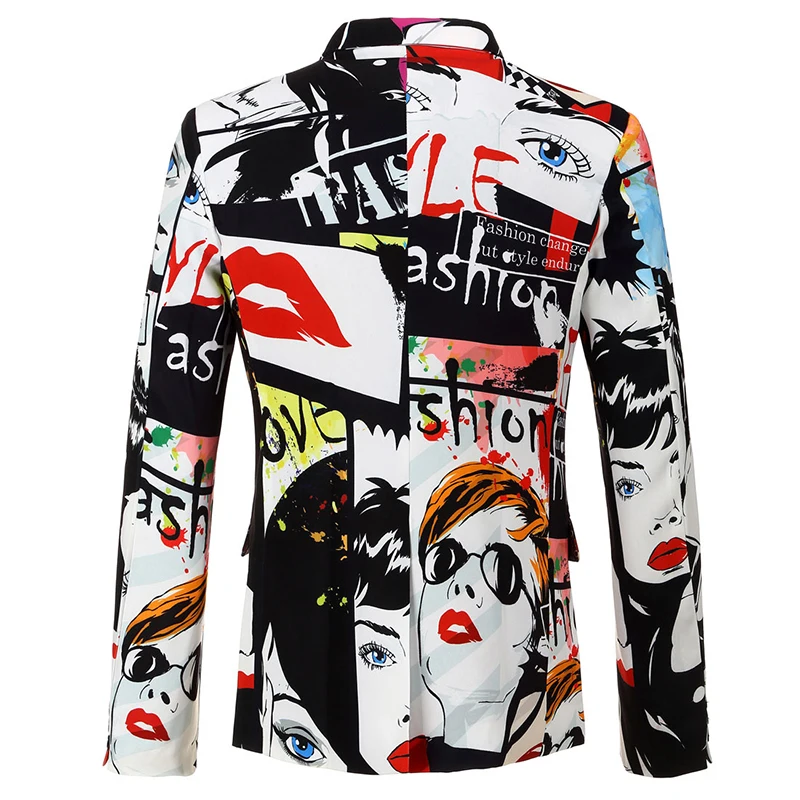 Men's Suit Blazers Personal Fashion Groom's Clothes Jacket Masculino Hombre Printed Slim Fit Smart Casual Men's Coats MOOWNUC Men's Suit Blazers Personal Fashion Groom's Clothes Jacket Masculino Hombre Printed Slim Fit Smart Casual Men's Coats MOOWNUC