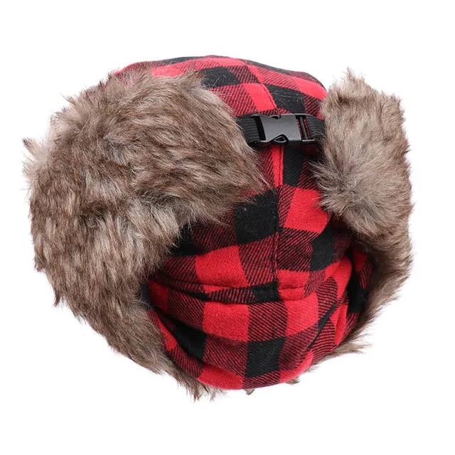 Topi Bomber Pola Kotak-kotak Mode 
