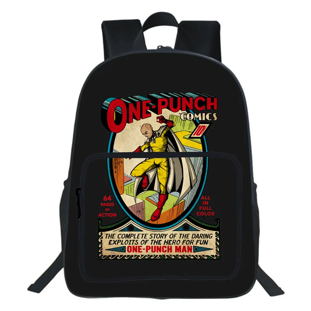 

One Punch Man Backpack Japan Anime Bookbag Boy Girl Bag Childrens Backpack Saitama Sensei Fashion Casual Knapsack Teen Mochila