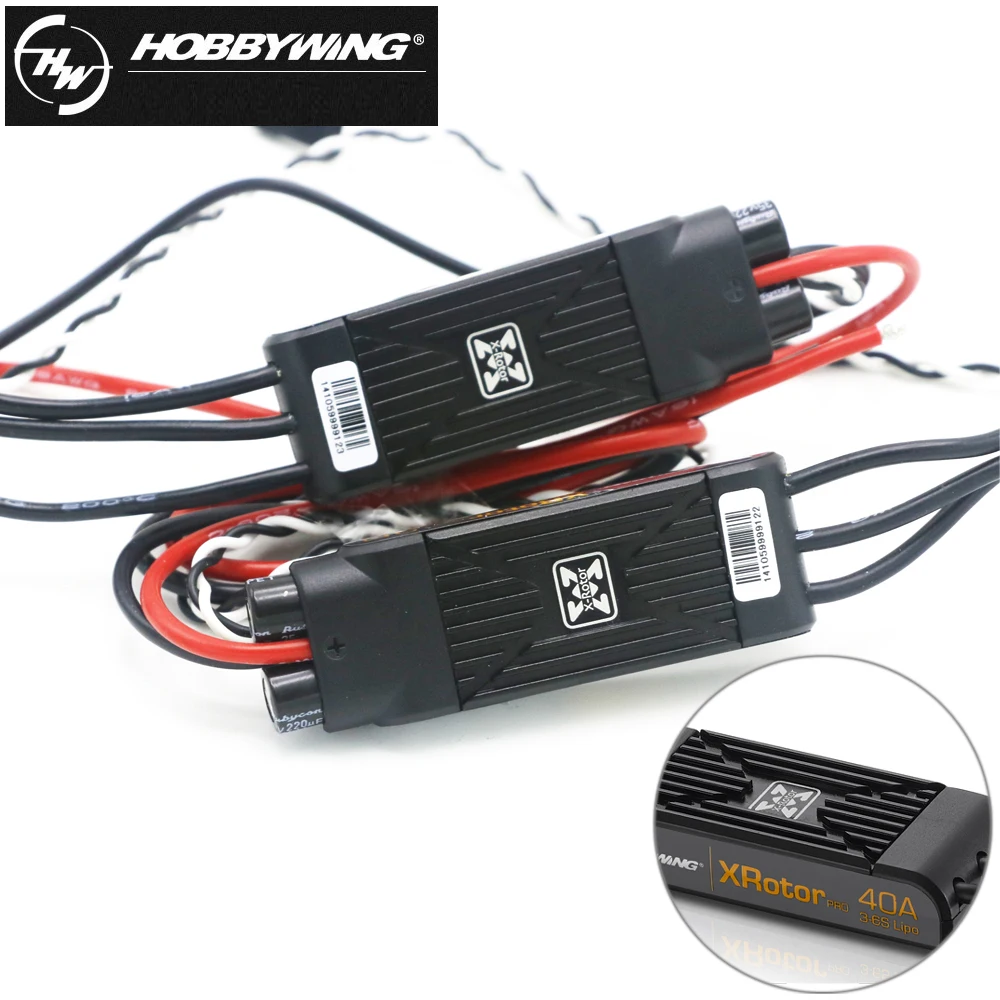 

2pcs Hobbywing XRotor Pro 40A ESC No BEC 3S-6S Lipo Brushless ESC DEO for RC Drone Multi-Axle Copter