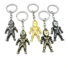 Мультяшные персонажи Marvel герои брелок аксессуары милый брелок с Железным человеком кулон металл