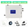 Cellular Repeater GSM DCS WCDMA 900 1800 2100 Tri Band 2G 3G 4G Signal Booster  Mobile Signal Amplifier 2 Indoor Antennas Set ► Photo 1/5