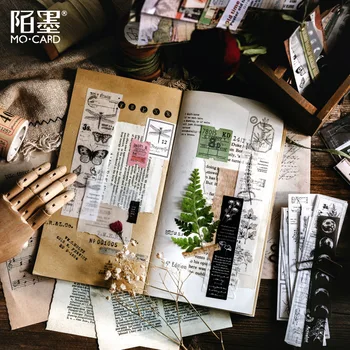 

8 Designs Old Time Scenery Antique Ticket Artistic Stickers Journal Deco Stationery Children Sticker Paper