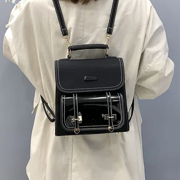 

Small Scrub Pu Leather Women Backpacks College School Bags for Teenage Girls Vintage female Shoulder Bag Daily Travel mochila