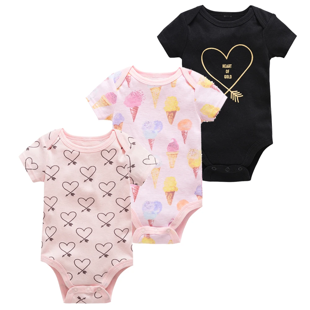 Honeyzone Carters Baby Boy Girl Clothes Cotton Short Sleeve Baby Girl Set ropa bebe O-Neck Newborn Baby Bodysuit Body bebes - Цвет: HY2288