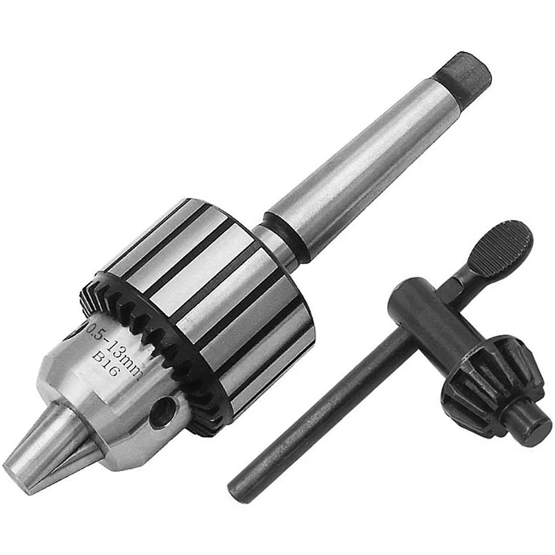 

TOP Flat Tail Morse Cone MT2 B16 Morse Tapper Shank Drill Chuck 0.5-13mm Heavy Duty Taper Arbor Milling Tool