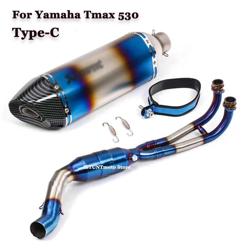 Для Yamaha TMAX 530 500 tmax530 мотоцикл без шнуровки выхлопная полная система Модифицированная Передняя средняя Соединительная труба с глушителем
