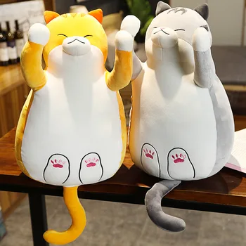 

Cute cat plush toy rag doll super soft down cotton bed sleeping pillow lazy doll pillow pillow lying party pillow cute cat doll