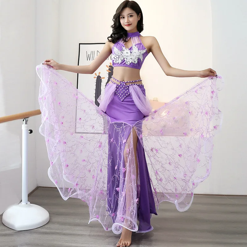 2 pieces top skirt Комплект для танца живота, восточных танцев, индийские качели в стиле Восточной пустыни, костюмы для танца живота, бюстгальтер, пояс, юбка, платье, комплект одежды - Цвет: 2 pieces top skirt