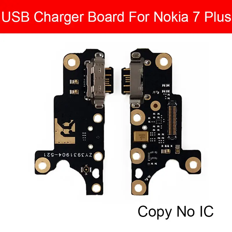 Плата зарядного устройства для микрофона и Usb для Nokia 7 plus TA-1049 1055 1062 USB разъем для зарядки гибкий кабель для телефона ремонт