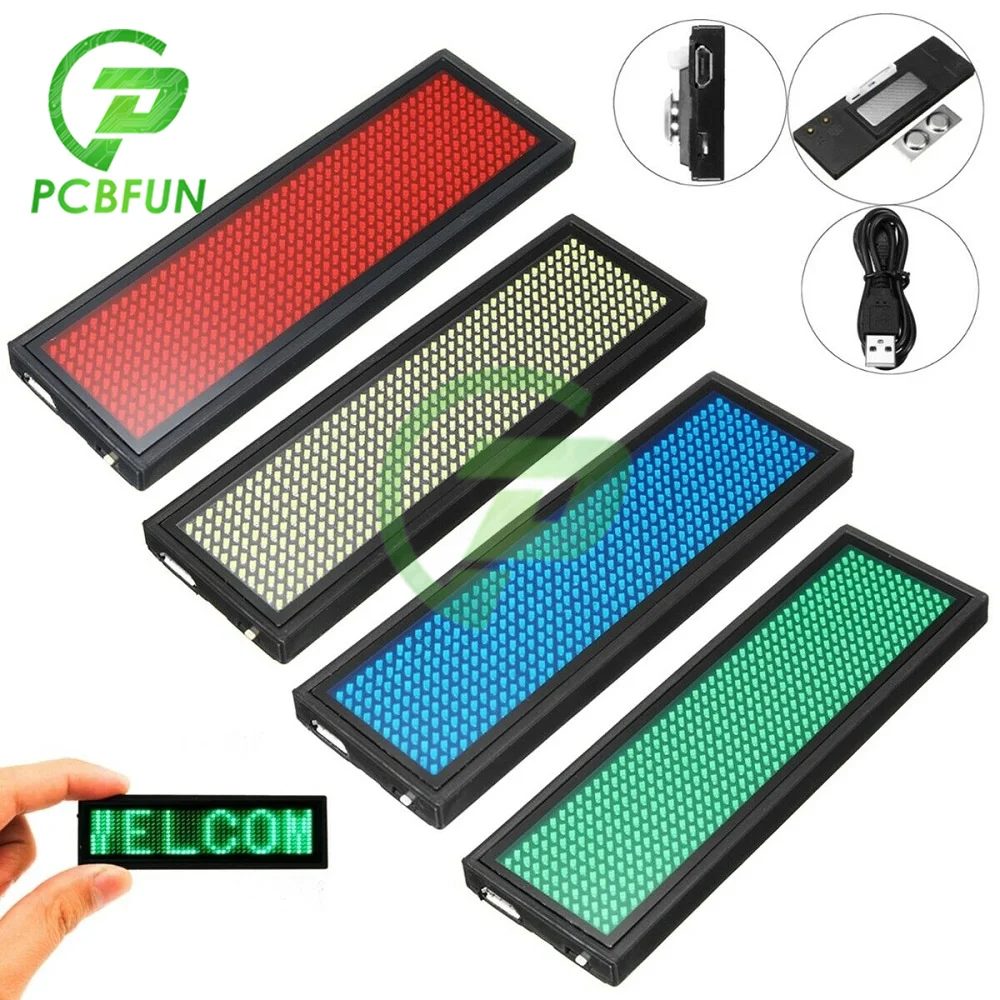 RechargeableBluetoothDigitalLEDBadgeDIYProgrammableScrolling