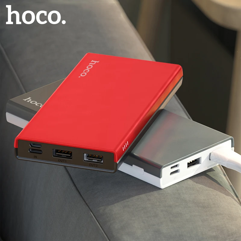 HOCO Power bank 10000mAh Portable PowerBank Phone quick Charge USB Output External Batteries Pack Mobile Charger for iphone 11 HOCO Power bank 10000mAh Portable PowerBank Phone quick Charge USB Output External Batteries Pack Mobile Charger for iphone 11