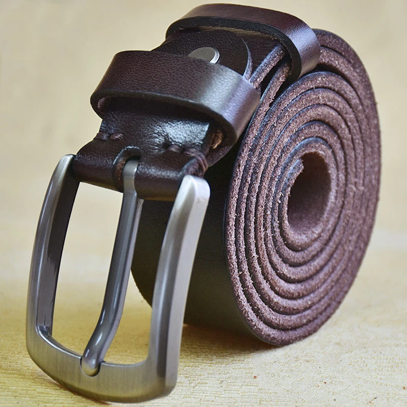 Men belt cow genuine leather belts for men high quality fashion vintage male strap for jeans