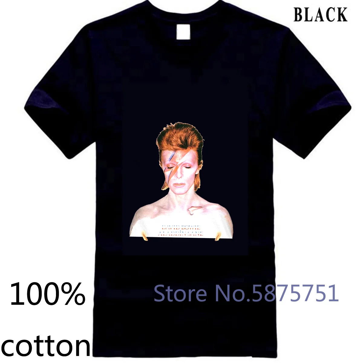 David Bowie 'Aladdin Sane Logo Chat's Fitted NEW &amp OFFICIAL! Ман Уникальный Мужская футболка футболки