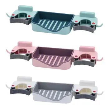 

3In1 Multi-function Brush Soap Storage Rack Suction Cup Mop Holder Wall Mounted Organizer Hanger for Home Kitchen Bathroom Use