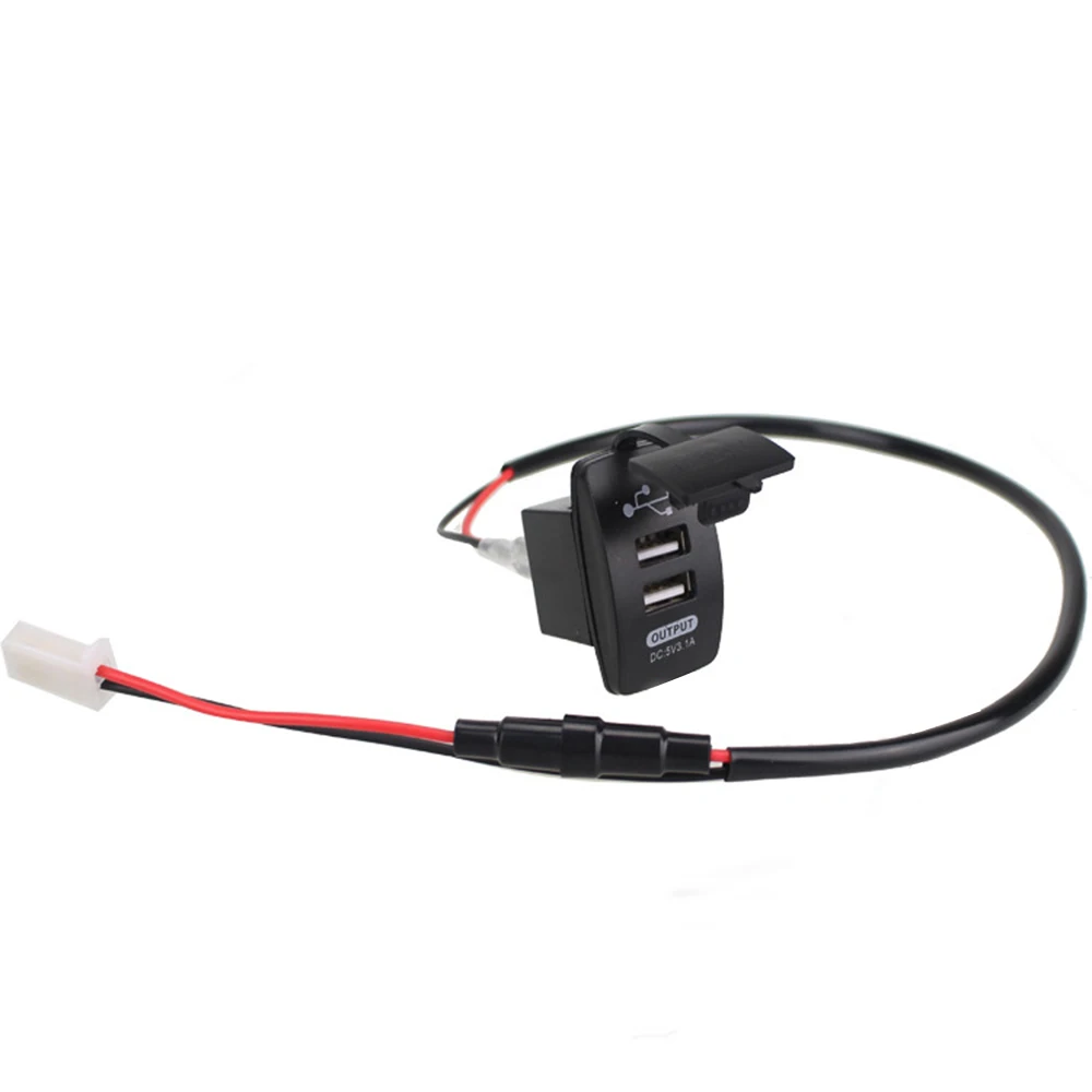 5V 3.1A универсальное двойной зарядное устройство USB прикуриватель кулисный переключатель зарядное устройство для телефона 12-24V Автомобильный Мотоцикл ATV Лодка