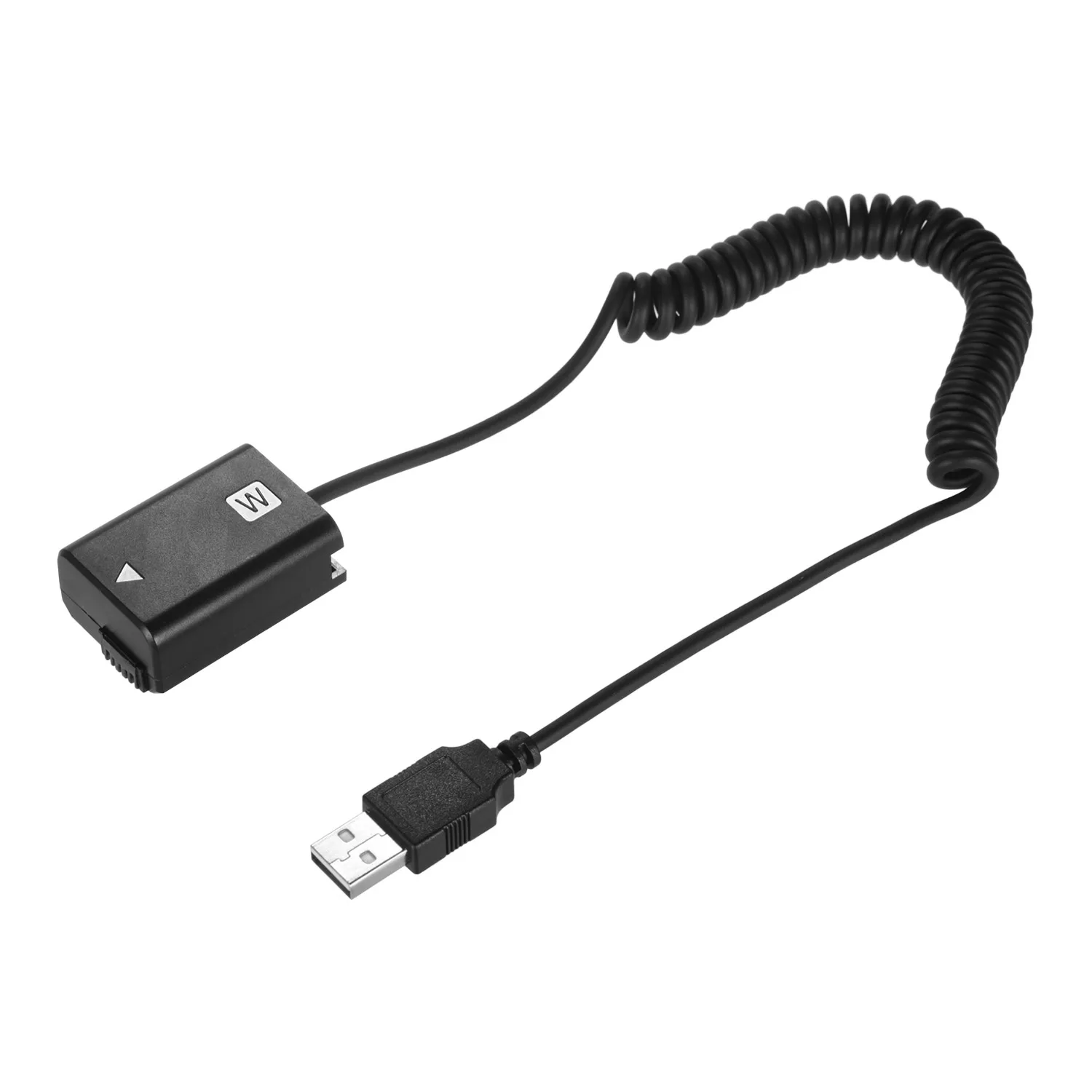 Andoer USB NP-FW50 муляж батарейный блок муфта адаптер с DC разъем питания спиральный кабель для sony A7 Mark II A6300 A6000