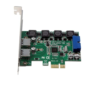 

High-Speed 2-Port Usb 3.0 19-Pin To Pci-E Expansion Card Pci Express Adapter Converter Card for Desktop Pc