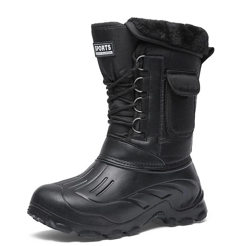 Botas de invierno para hombre, zapatillas cálidas e impermeables para actividades al aire libre, pesca, nieve, trabajo, 2020