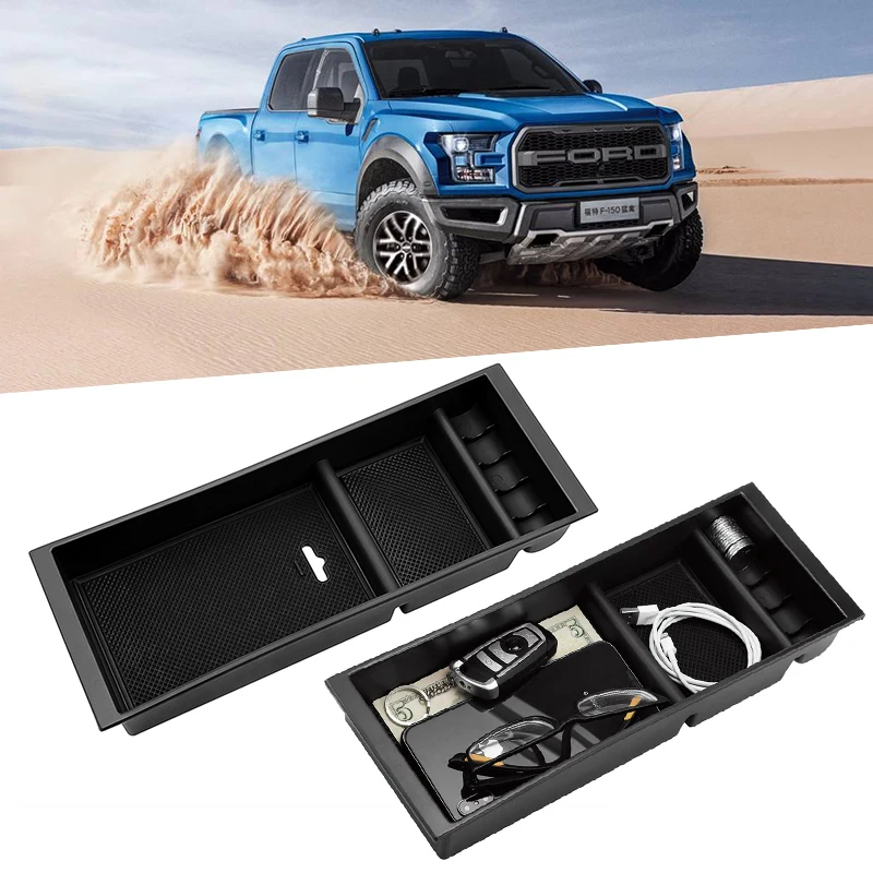 Для Ford F150- Автомобильная Центральная консоль подлокотник ящик для хранения Рук Контейнер для органайзера лоток интерьерные аксессуары