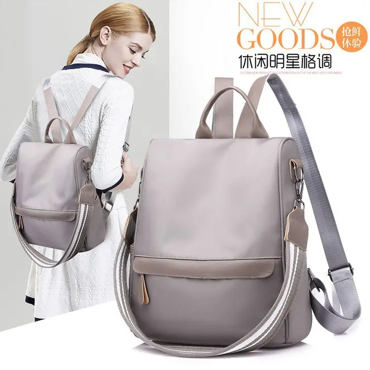 

Nylon Shoulder Female Casual School Bag Oxford Cloth Large Capacity Backpack Korean-style Canvas School Bag 2018 New Style