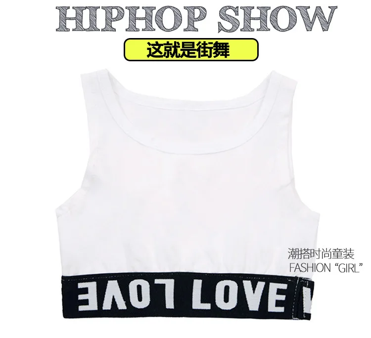 Black Girls Jazz Dance Costume For Kids Performance Dance Clothes Children Hip Hop Street Dancing Costumes Vest Dancewear Suits (2)