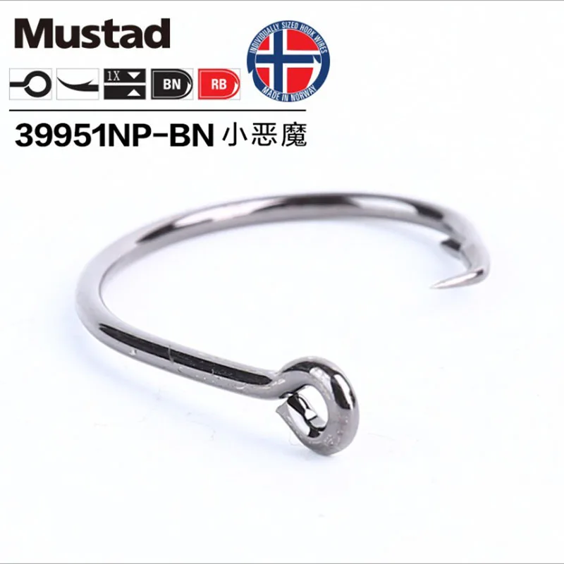 Mustad 39951 рыболовные крючки демон круг Высокоуглеродистая сталь рыболовные крючки острые сильные коррозионные морские для ловли карпа, сома Anzuelos Pesca