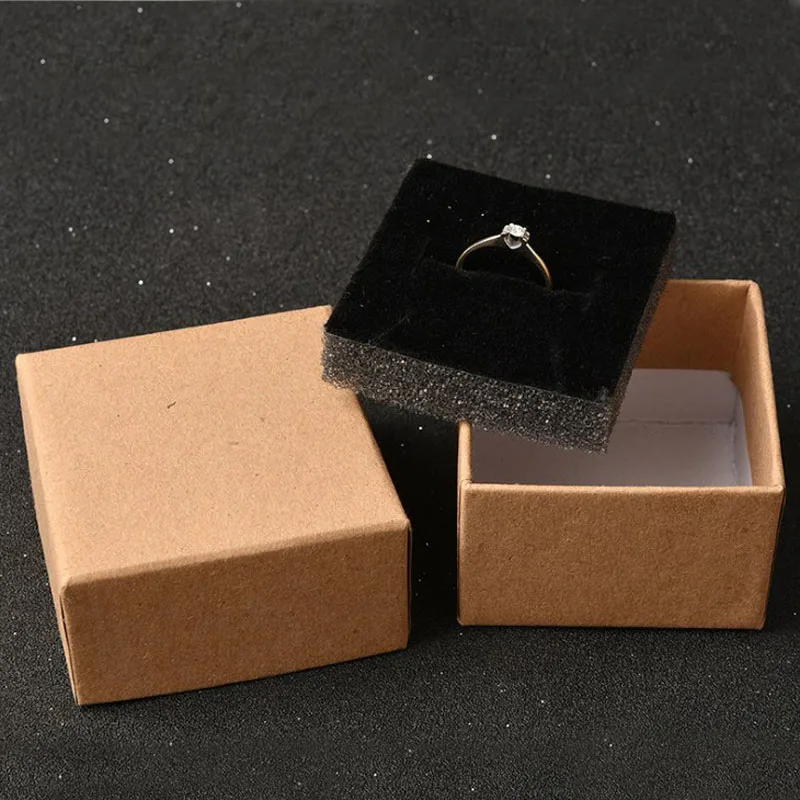 Jewelry Organizer box Engagement Ring For Earrings 70pcs/lot Kraft Paper Box Gifts Boxes | Украшения и аксессуары
