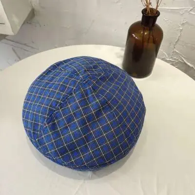 Cpop, модные, 6 цветов, полиэстер, смешанный хлопок, ткань, модные береты, высокое качество, клетчатые женские шапки, Повседневная, элегантная женская зимняя шапка