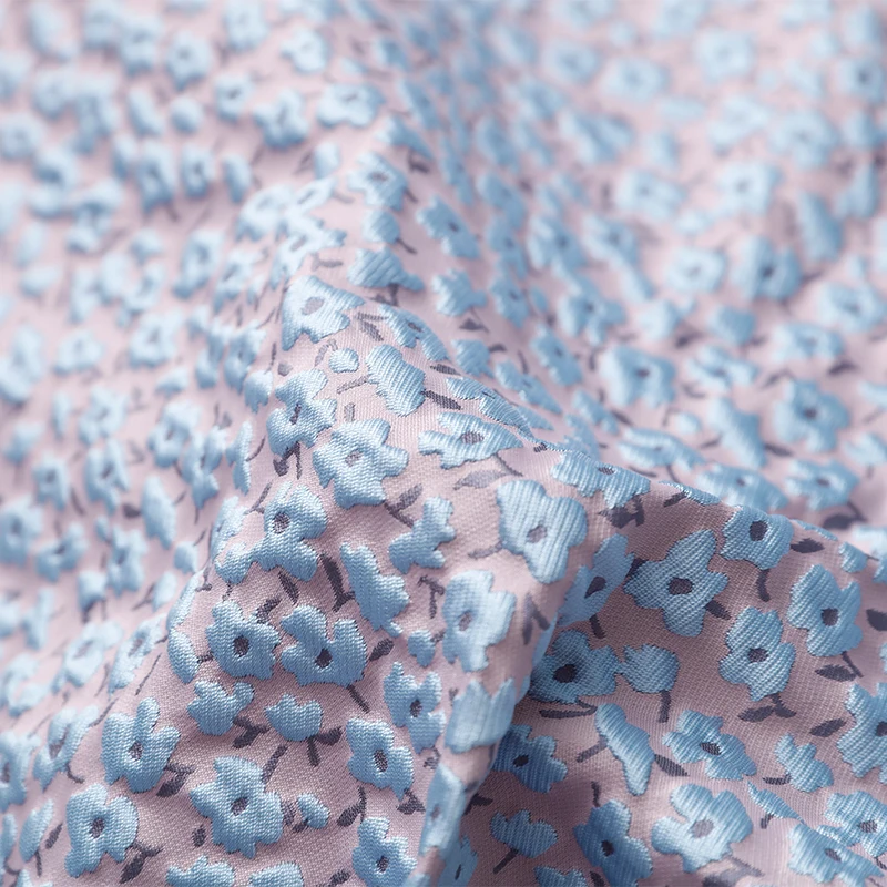 Cena 50x145cm jesienna i zimowa modna włóczka barwiona żakardowe tkaniny w stylu japońskim luksusowa tkanina mały wzór kwiatowy suknia w stylu qipao garnitur