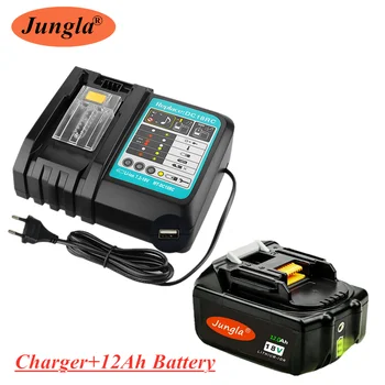 

2020 18V 12Ah Rechargeable Battery 12000mah Li-Ion Battery Replacement Power Battery for MAKITA BL1880 BL1860 BL1830+3A Charger
