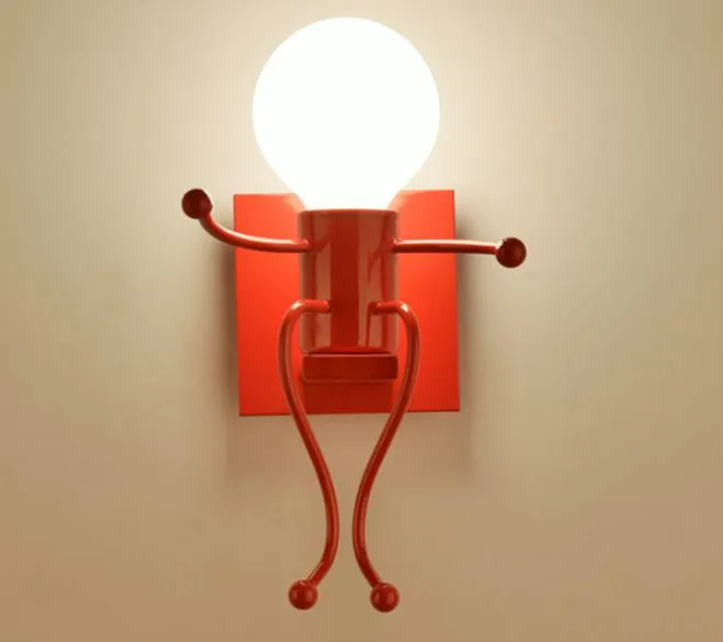 1 Head Red Винтажный металлический светодиодный настенный светильник креативные прикроватные Настенные светильники для спальни 1/2 головок промышленный декор черный/белый/красный железный светильник Wandlamp - Цвет абажура: 1 Head Red