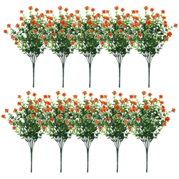 

10PCS Simulation Flower Prime Durable Sturdy High Quality Simulation Flower Plastic Flower Artificial Flower for Home