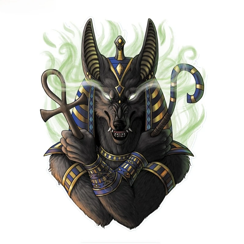 Fashion Ancient Egyptian Religion Art Anubis Car Sticker PVC Coloful